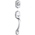 Kwikset Belleview Single Cylinder Sectional Handleset with Smart Key Technology Satin Chrome
