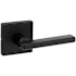 Kwikset Halifax Passage Door Lever Set with Square Rose Matte Black