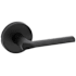Kwikset Lisbon Passage Door Lever Set with Round Rose Matte Black