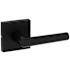 Kwikset Milan Passage Door Lever Set with Square Rose Matte Black