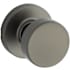 Kwikset Pismo Passage Door Knob Set with Round Rose Gun Metal
