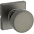 Kwikset Pismo Passage Door Knob Set with Square Rose Gun Metal