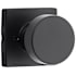 Kwikset Pismo Passage Door Knob Set with Square Rose Matte Black