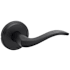 Kwikset Sedona Passage Door Lever Set with Round Rose Matte Black