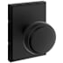 Kwikset Sora Passage Door Knob Set with Rectangle Rose Matte Black