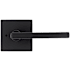 Kwikset Halifax Privacy Door Lever Set with Square Rose Matte Black