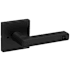 Kwikset Halifax LED Privacy Door Lever Set with Square Rose Matte Black