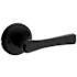 Kwikset Katella Privacy Door Lever Set with Round Rose Matte Black