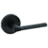 Kwikset Lisbon Privacy Door Lever Set with Round Rose Matte Black