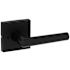 Kwikset Milan Privacy Door Lever Set with Square Rose Matte Black