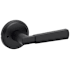 Kwikset Perth Privacy Door Lever Set with Round Rose Matte Black