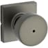 Kwikset Pismo Privacy Door Knob Set with Square Rose Gun Metal