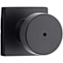 Kwikset Pismo Privacy Door Knob Set with Square Rose Matte Black