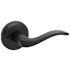 Kwikset Sedona Privacy Door Lever Set with Round Rose Matte Black