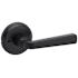 Kwikset Trafford Privacy Door Lever Set with Round Rose Matte Black