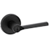 Kwikset Lisbon Single Cylinder Keyed Entry Door Lever Set with Round Rose Matte Black