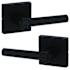 Kwikset Milan Single Cylinder Keyed Entry Door Lever Set with Square Rose Matte Black