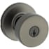 Kwikset Pismo Single Cylinder Keyed Entry Door Knob Set with Round Rose and SmartKey Gun Metal
