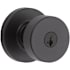 Kwikset Pismo Single Cylinder Keyed Entry Door Knob Set with Round Rose and SmartKey Matte Black
