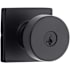 Kwikset Pismo Single Cylinder Keyed Entry Door Knob Set with Square Rose and SmartKey Matte Black