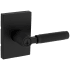 Kwikset Prava Single Cylinder Keyed Entry Lever Set with Rectangle Rose and SmartKey Matte Black