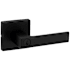 Kwikset Singapore Single Cylinder Keyed Entry Door Lever Set with Square Rose and SmartKey Matte Black