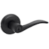 Kwikset Sedona Single Cylinder Keyed Entry Door Lever Set with Round Rose and SmartKey Matte Black