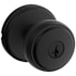 Kwikset Sora Single Cylinder Keyed Entry Door Knob Set with Round Rose and SmartKey Matte Black