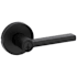 Kwikset Halifax Single Cylinder Storeroom Door Lever Set with Round Rose Matte Black