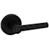 Kwikset Milan Single Cylinder Storeroom Door Lever Set with Round Rose Matte Black