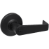 Kwikset Kingston Keyed Entry Storeroom Door Lever Set with Round Rose and SmartKey from the Light Commercial Collection Matte Black