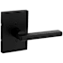 Kwikset Halifax Non-Turning One-Sided Dummy Door Lever with Rectangle Rose Matte Black