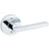 Kwikset Halifax Lever with Round Rose Half Dummy Door Lock Bright Chrome