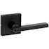 Kwikset Halifax Non-Turning One-Sided Dummy Door Lever with Square Rose Matte Black