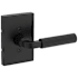 Kwikset Mirada Non-Turning One-Sided Dummy Door Lever with Rectangle Rose Matte Black