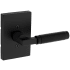 Kwikset Prava Non-Turning One-Sided Dummy Door Lever with Rectangle Rose Matte Black