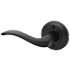 Kwikset Sedona Left Handed Non-Turning One-Sided Dummy Door Lever with Round Rose Matte Black