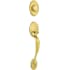 Kwikset Chelsea Dummy Door Exterior Handleset from the Signature Series (Interior Pack Sold Separately) Lifetime Polished Brass