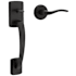Kwikset Brentford Handleset Handle Only with Sedona Interior Lever Matte Black