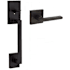 Kwikset San Clemente Lower Handleset with Interior Halifax Lever, Minus Deadbolt Matte Black