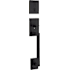 Kwikset San Clemente Single Cylinder Keyed Entry Handleset with SmartKey, Exterior Only Matte Black