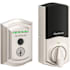 Kwikset Halo Traditional SmartKey Electronic Fingerprint Keyless Entry WiFi Enabled Deadbolt Satin Nickel