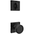 Kwikset Maven Single Cylinder Keyed Entry Handleset Interior Pack with Square Rose for Handlesets Matte Black