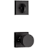 Kwikset Pismo Knob Single Cylinder Interior Pack with Square Rose for Handlesets Matte Black