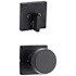 Kwikset Pismo Single Cylinder Interior Pack with Square Rose Matte Black
