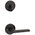 Kwikset Halifax Dummy Interior Pack with Round Rose Matte Black