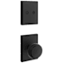 Kwikset Sora Knob Dummy Handleset Interior Pack with Rectangle Rose Matte Black
