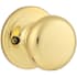 Kwikset Juno Reversible Non-Turning One-Sided Dummy Door Knob Polished Brass