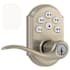 Kwikset Tustin Electronic Keyless Keypad Door Lever Set with Z-Wave Technology Satin Nickel