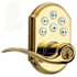 Kwikset Tustin Electronic Keyless Keypad Door Lever Set with Z-Wave Technology Lifetime Polished Brass